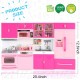 Modern Mini Kitchen Playset Toy for Girls 14311