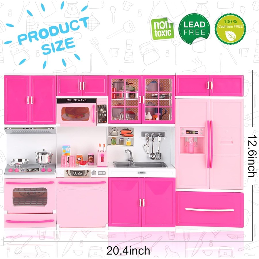 Modern Mini Kitchen Playset Toy for Girls 14311