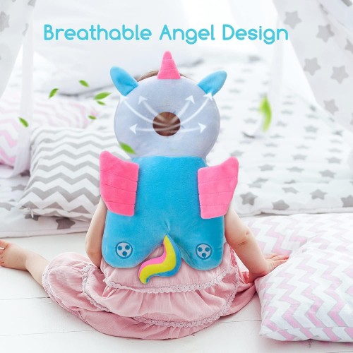 Child Head Protection Pillow - Unicorn Blue