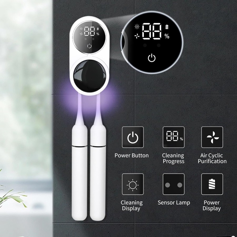 Rechargeable UV Toothbrush Sanitizer & Wall Holder Rechargeable UV Toothbrush Sanitizer & Wall Holder