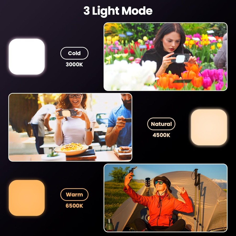W70 Rechargeable RGB LED Selfie Light for iPhone, Camera, Laptop W70 Rechargeable RGB LED Selfie Light for iPhone, Camera, Laptop