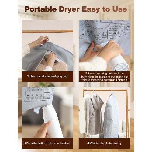 Portable Clothes Dryer, Portable Mini Clothes Dryer with Shoes Drying