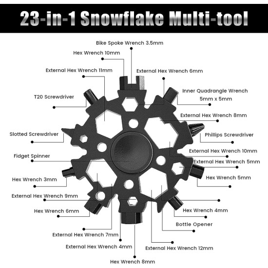 23 in 1 Snowflake Multitool