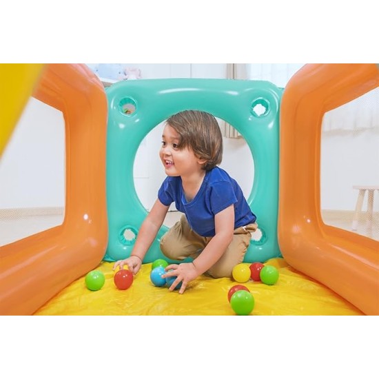 Bestway Tunneltopia Ball Pit  Kids Inflatable Ball Pit and Play Centre 25 Play Balls, Ages 2+