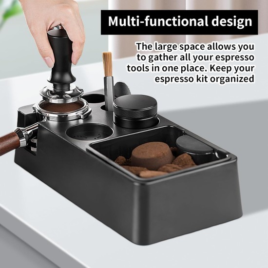 Espresso Knock Box and Organizer for Barista Coffee Accessories Kit