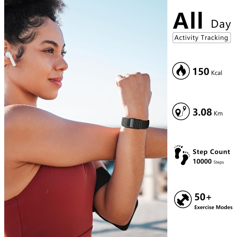 Smart Strap Wearable Health Fitness & Activity Tracker with Unlimited Subscription -Pink