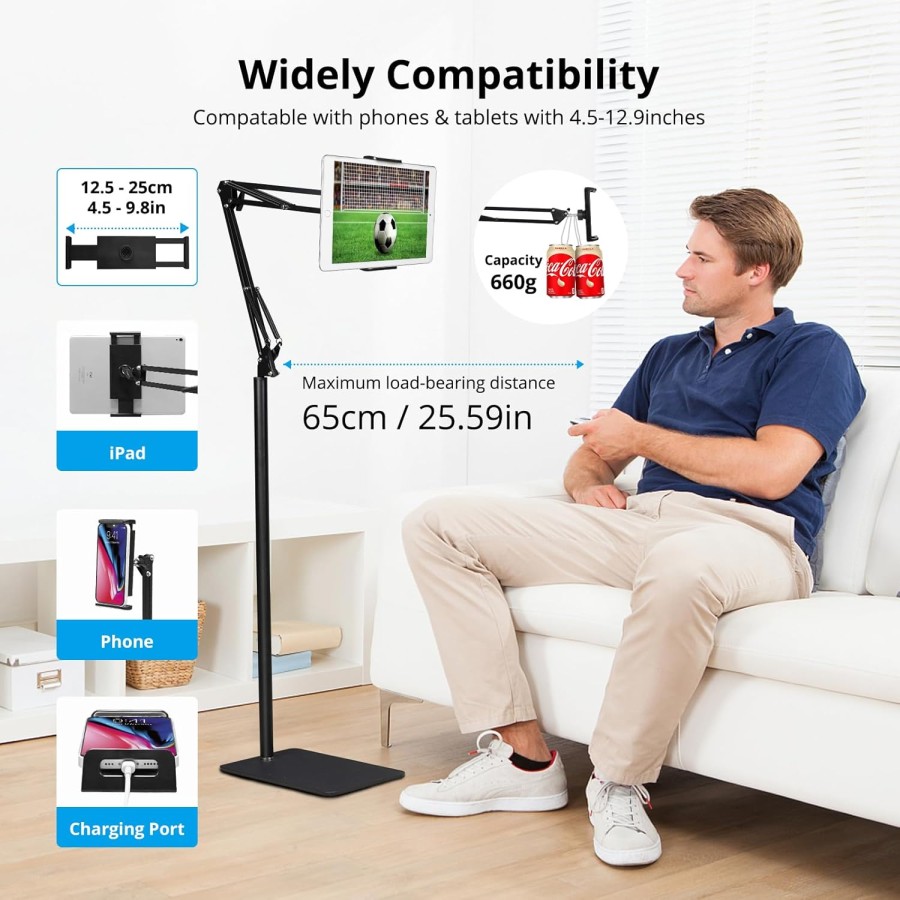 Universal Metal Phone & Tablet Holder 360 Degree Rotation Stand (XO-C137)