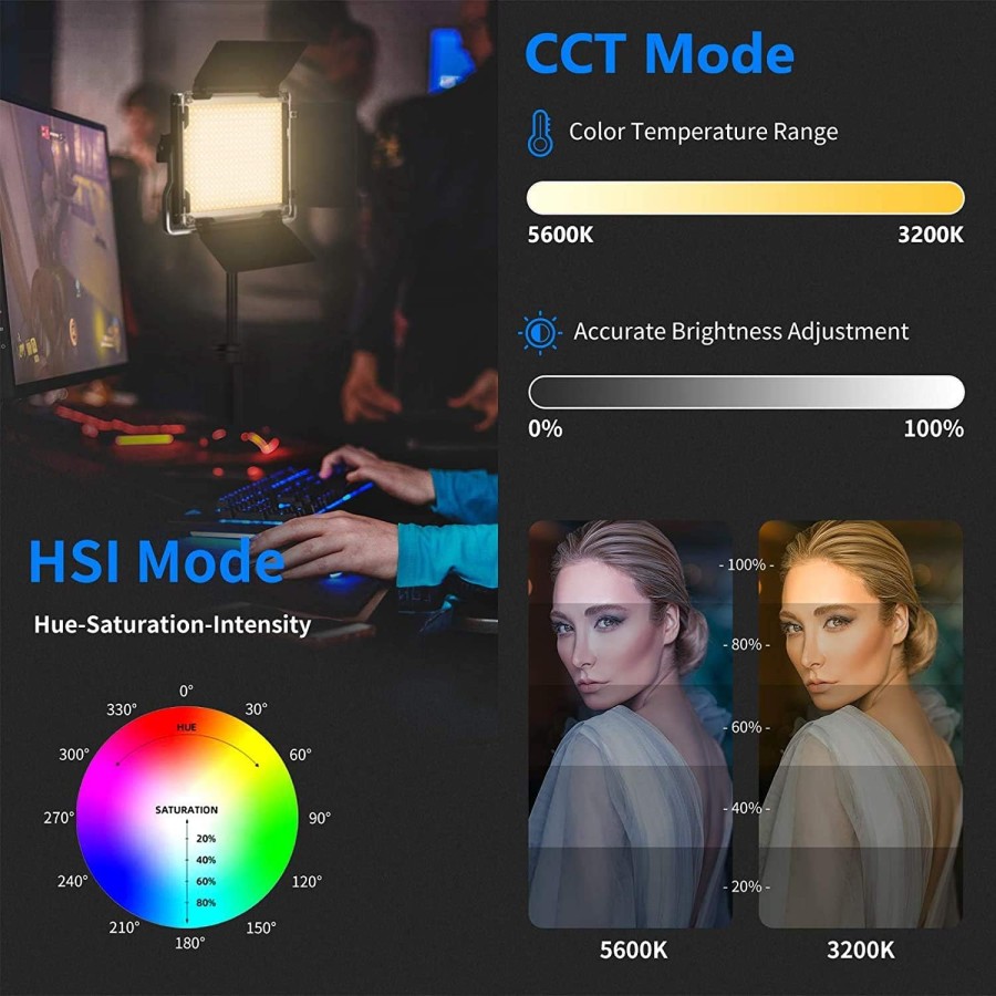 660PRO RGB LED Video Light 50W – Studio Photography Kit