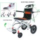 Elderly Portable Folding Wheelchair, Travel with Handbrake Elderly Portable Folding Wheelchair, Travel with Handbrake