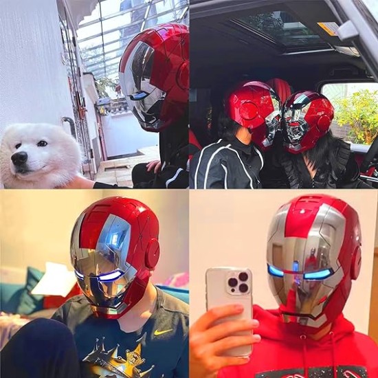 Iron Man Helmet Electronic Mask with Sounds & LED Eyes