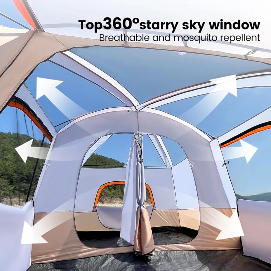 Large Outdoor Camping Tent 8-10 Person (240x240x155cm)
