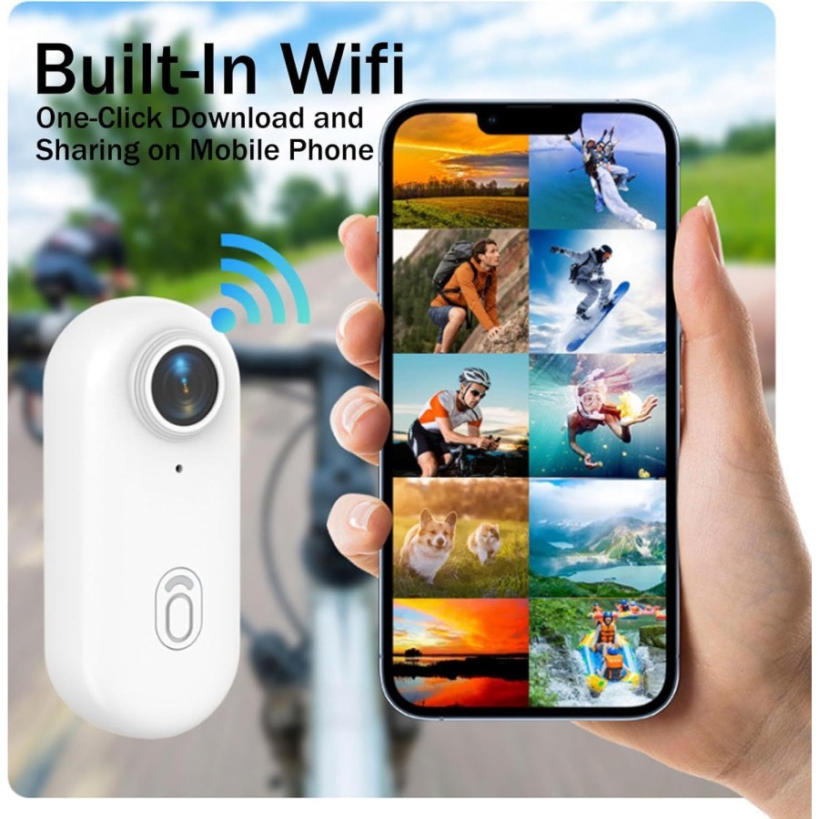 Wearable Necklace 1080P Thumb Action Camera with Spring Clip Wearable Necklace 1080P Thumb Action Camera with Spring Clip