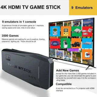 Tv Game Stick 4K HD Video Game Console Retro Arcade Wireless Dual
