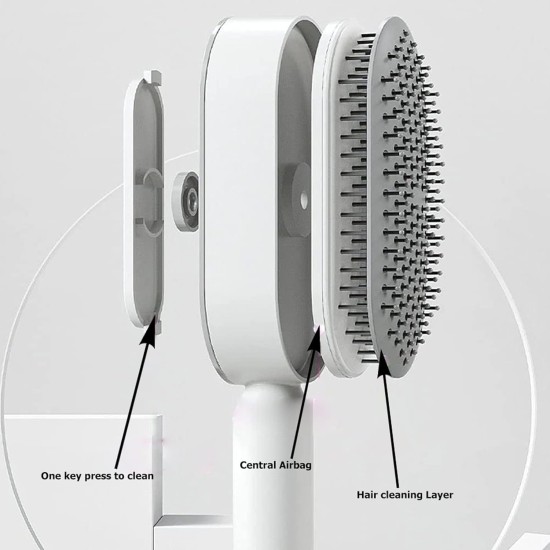  Air Cushion Comb Self Cleaning Hair Brush