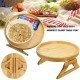 Wooden Sofa Armrest Tray Table Foldable - Round