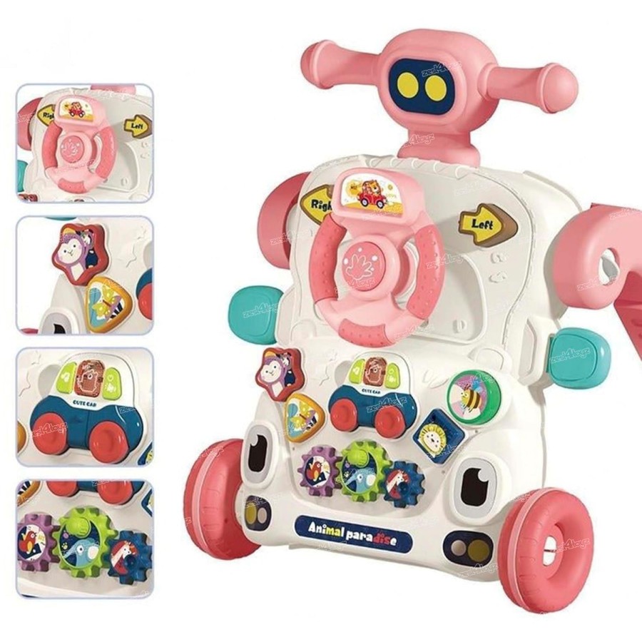 6 in 1 Activity Baby Walker Robbie (13485) - Pink