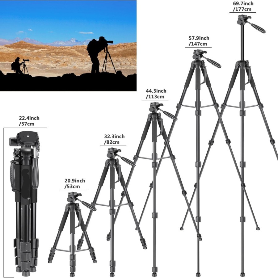 Plokama PK-9950 Portable Aluminum Alloy Camera 2-in-1 Tripod Monopod Max