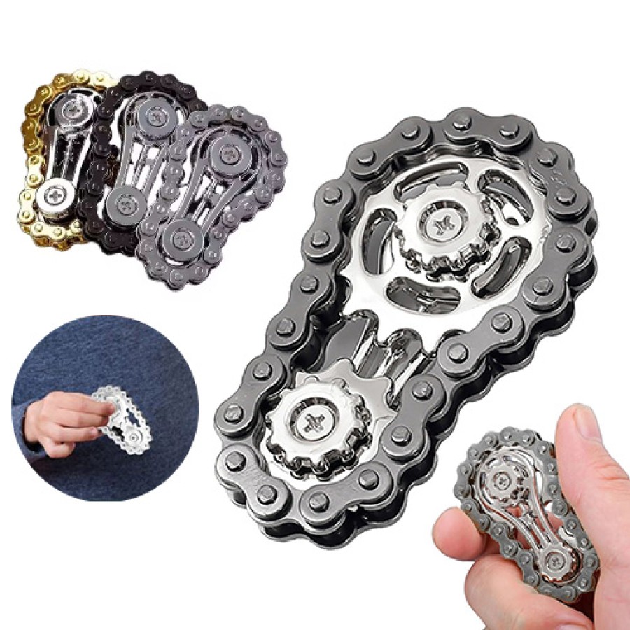 Metal Gear Fidget Spinner – Stress Relief Hand Chain Toy