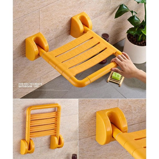 Non-Slip Folding Shower Seat with Support Foot
