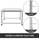 Aluminum Folding Picnic Table, with 2 Benches - White