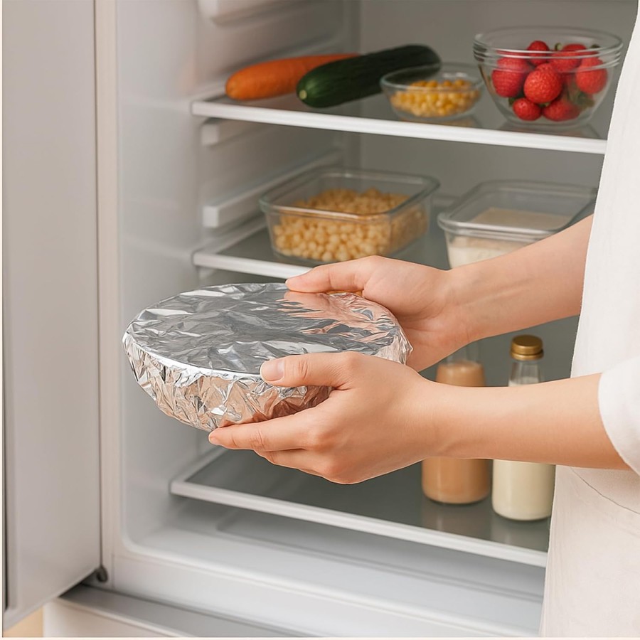 Reusable Aluminum Insulation Foil Heat Food Cover - 10Pcs