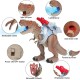 Interactive Dinosaur Toy with Walking, Roaring, and LED Light