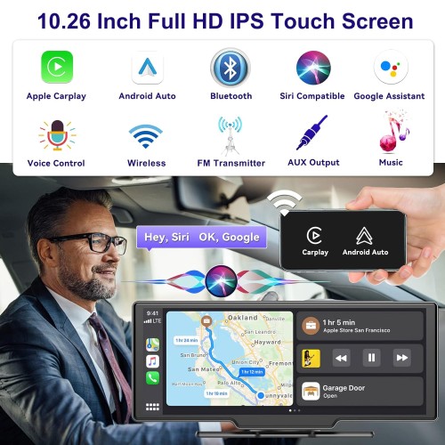 10.26 Inch IPS Touch Screen Apple & Android Wireless Carplay