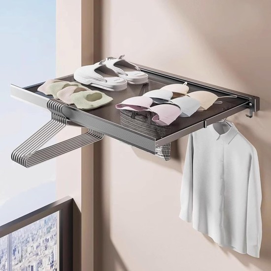 Wall-Mounted Foldable Clothes Drying Rack