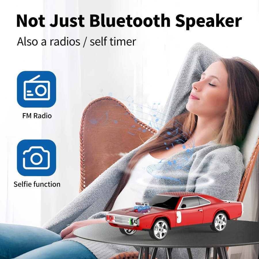  BENBOAR 1968 Retro Ride Bluetooth Car Speaker - Red