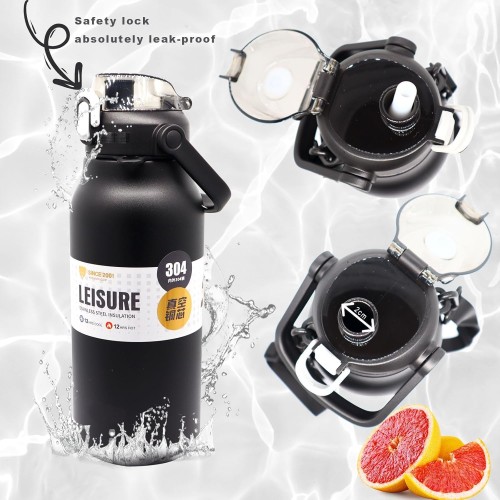 DKADI KD7050 Vacumm Bottle 1800ML - Black