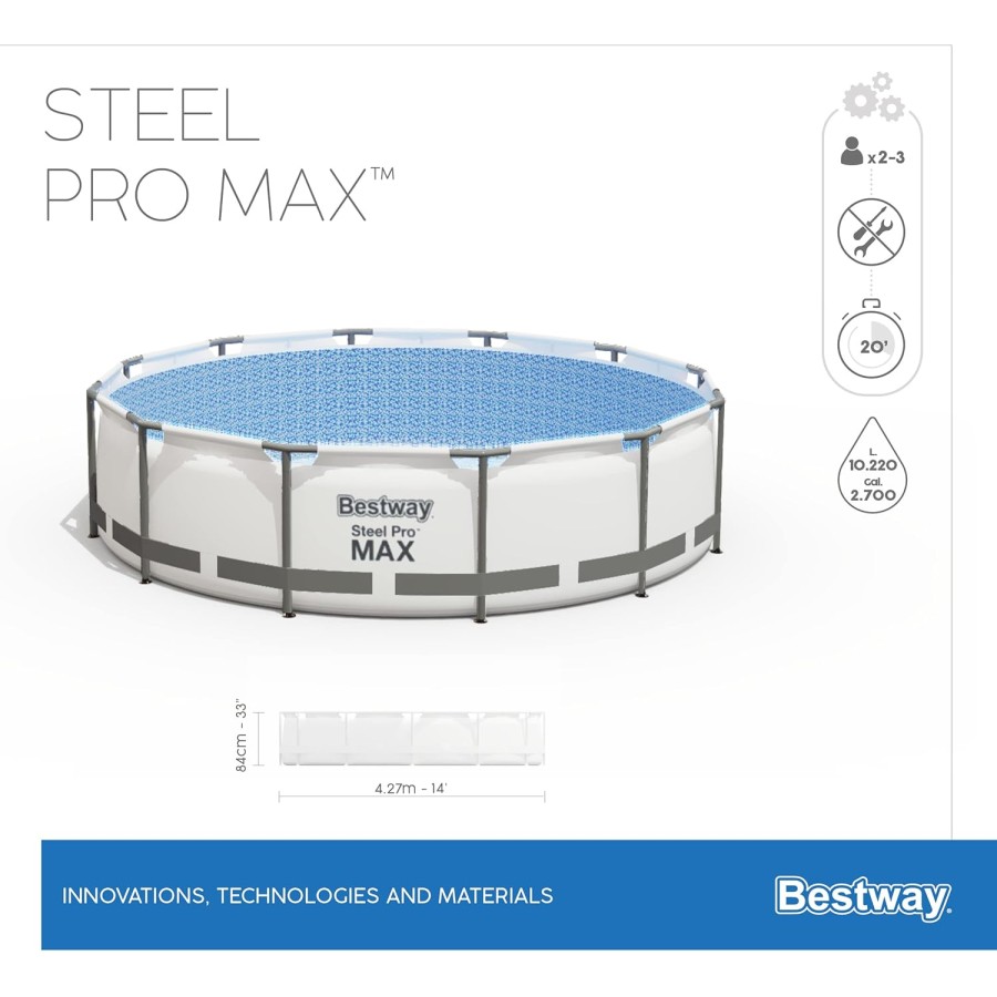 BESTWAY Steel Pro MAX Pool Set - 56595 (427x84cm) BESTWAY Steel Pro MAX Pool Set - 56595 (427x84cm)