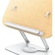 360 Degree Rotatable Desktop Book Holder Wood Panel Laptop Stand