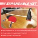 Table Tennis Set with 4 Rackets and 6 Balls With Retractable Net