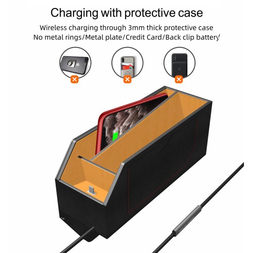 3IN1 Wireless Charging Car Storage Box