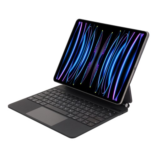 Levelo AeroBoard Saffanio Leather Wireless Keyboard For iPad Pro 12.9" (2022) - Black