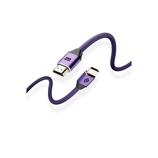 Powerology 8K HDMI Braided Cable 2M - Purple