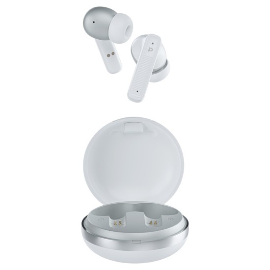 Powerology TWS Earphone with Quard Mic ENC - white