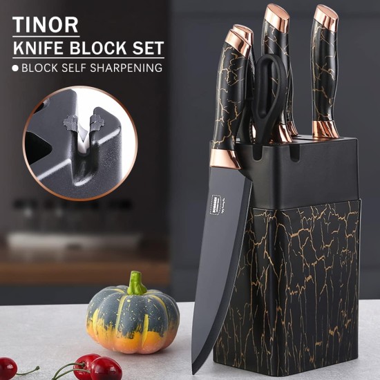 7 Piece Knife Block Set with Sharpening