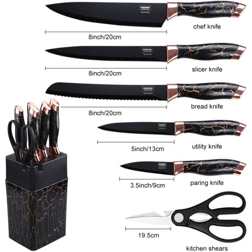 7 Piece Knife Block Set with Sharpening