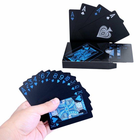 PVC Plastic Poker Cards - Blue