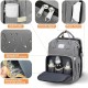 Large Capacity Diaper Bag Backpack - 6-in-1 Travel Bag for Parents - Grey