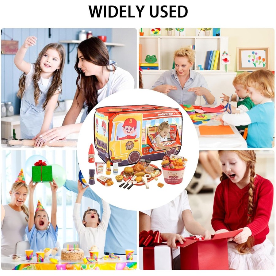 Kids Realistic Hamburger Toy Set with Tray