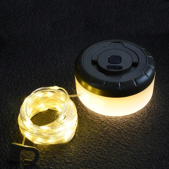 Outdoor String Lights Camping with 5 Lighting Modes (Warm Light)  - 8m