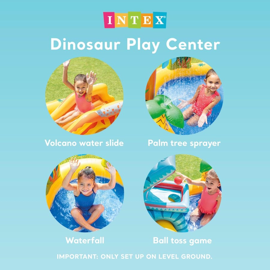 Intex Dinosaur Water Slide, Kids Backyard Fun, Inflatable Intex Dinosaur Water Slide, Kids Backyard Fun, Inflatable