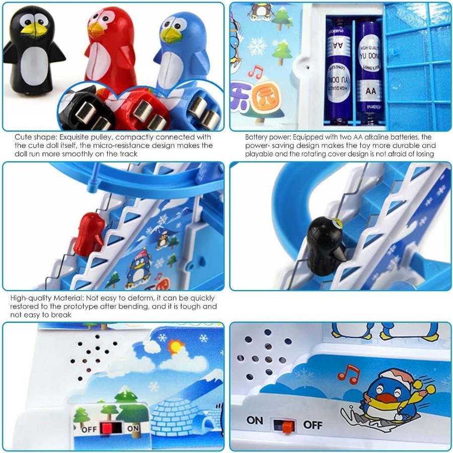 Funny Automatic Stair-Climbing Penguin Race Track Funny Automatic Stair-Climbing Penguin Race Track