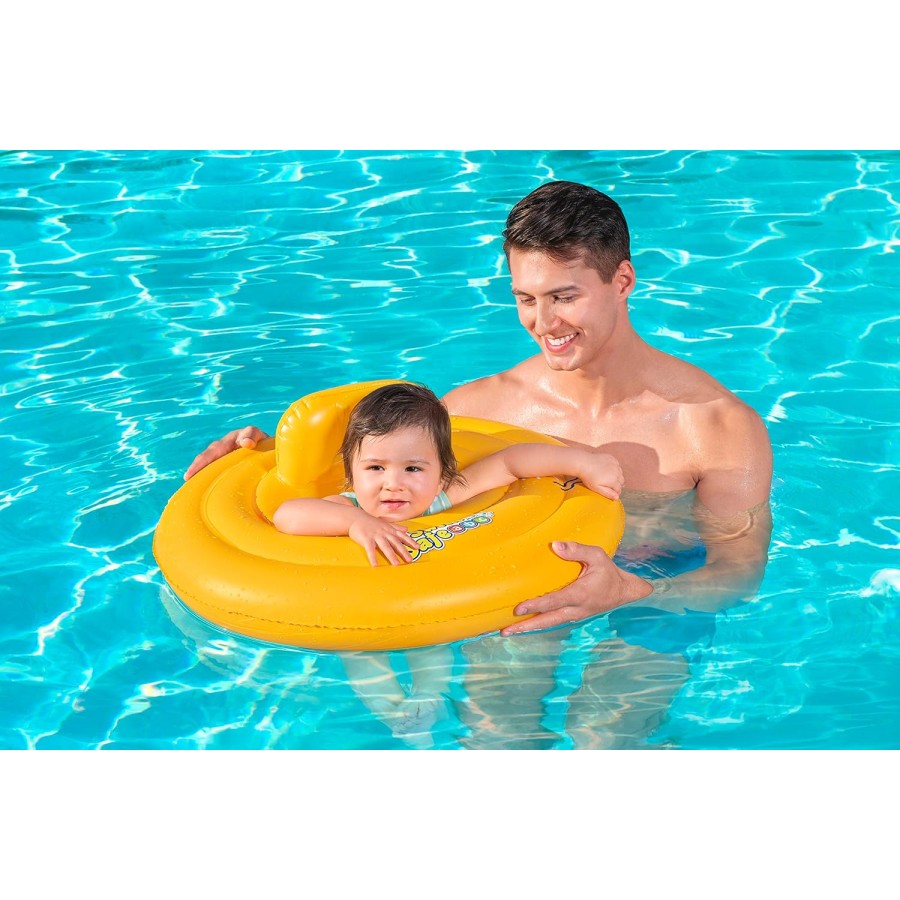 Bestway Swimsafe Baby Seat Triple Ring, Yellow - 32096 Bestway Swimsafe Baby Seat Triple Ring, Yellow - 32096