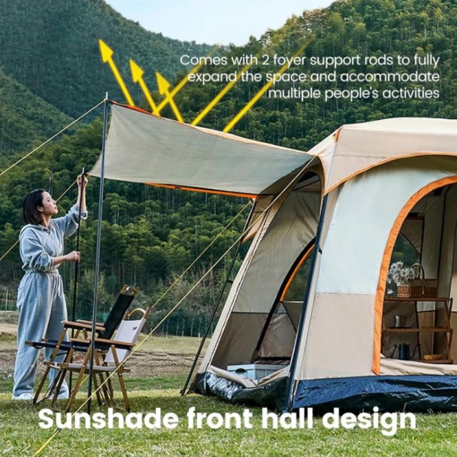 Large Outdoor Camping Tent 8-10 Person (240x240x155cm)