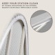 Wall mounted ironing board with mirror