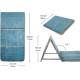 Prayer Rug Mat with Back Sitter Support - Light Blue