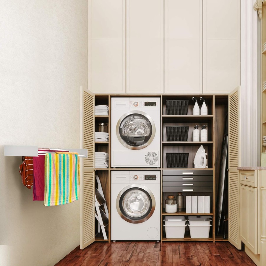 Wall Mounted  Laundry Drying Rack - 80cm